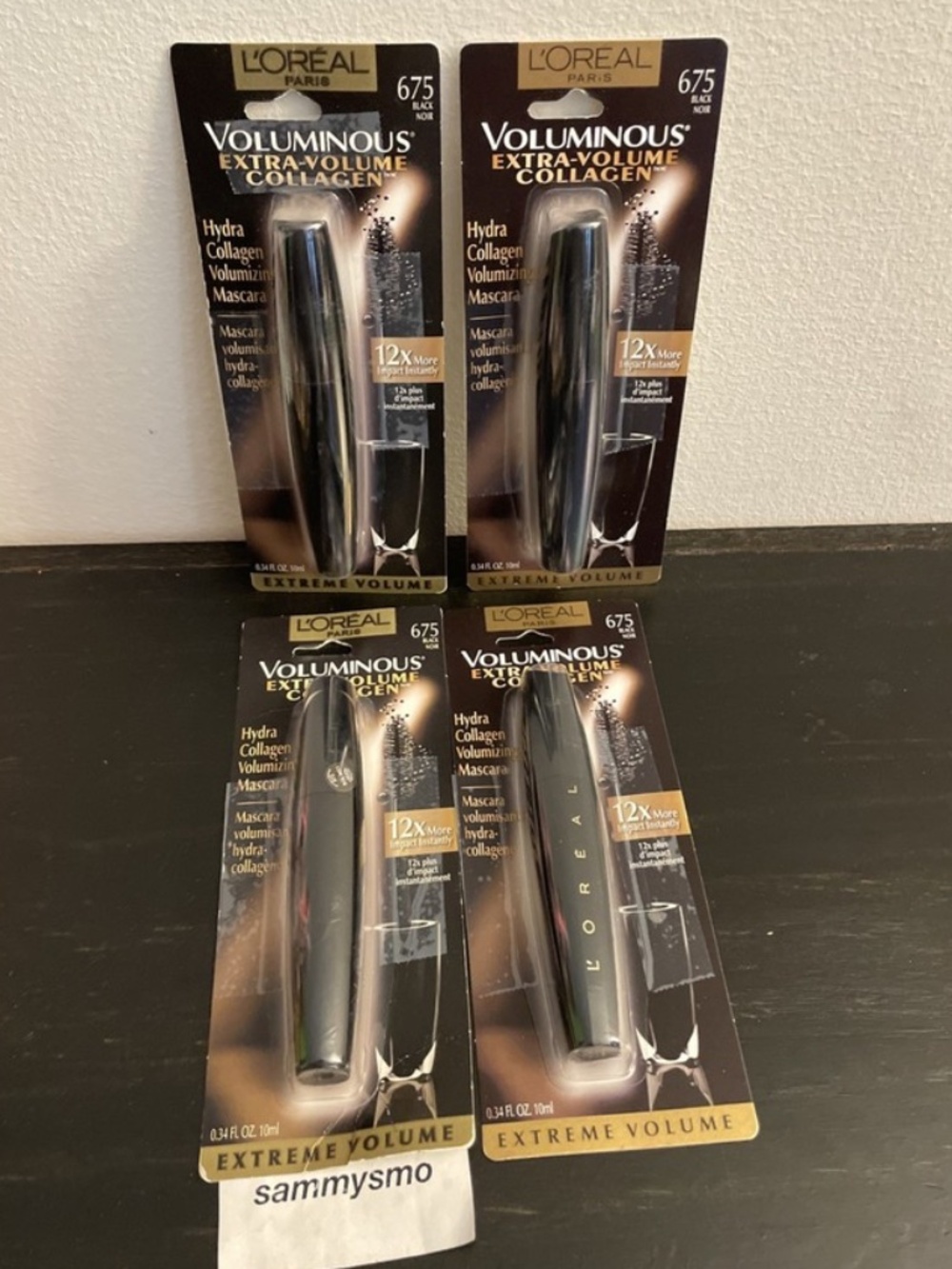 LOREAL Voluminous Extra Volume Collagen Mascara 675 BLACK, x4